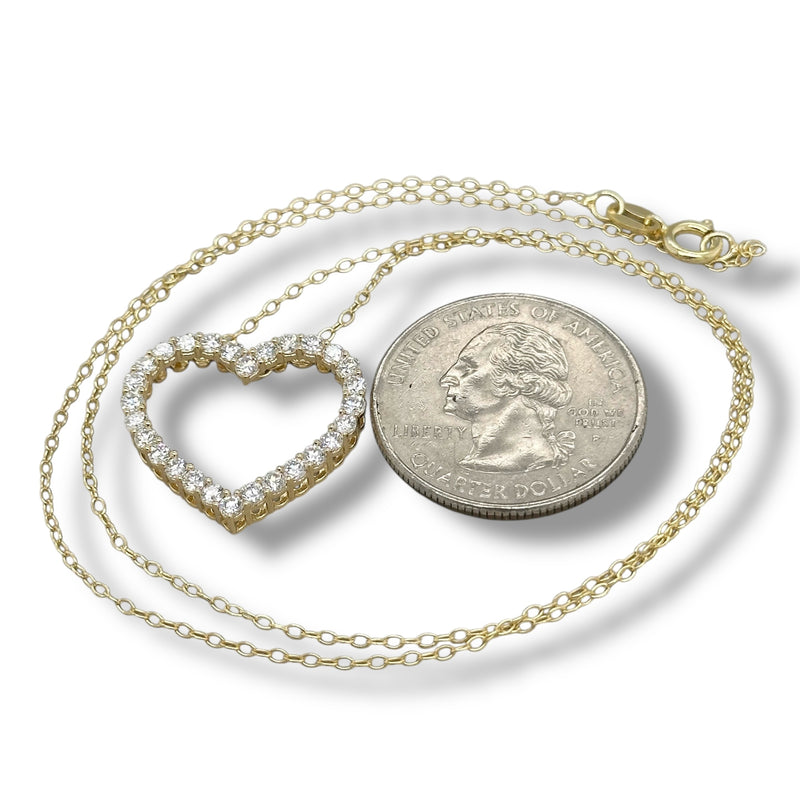 YGP Sterling 1ctw F-G/VS2 Lab Created Diamond Heart Pendant