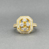 Estate 18K Y Gold 0.89ctw H/SI1-2 Diamond Cocktail Ring