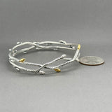 Estate Stephen Dweck SS 18 0.14ctw Diamond Fortuna Branch Bracelet