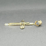 Estate 14K TT CZ Cross Pendant