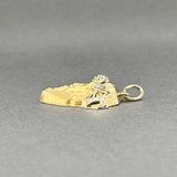 Estate 14K Y Gold 0.02ctw Diamond Christ Head Pendant