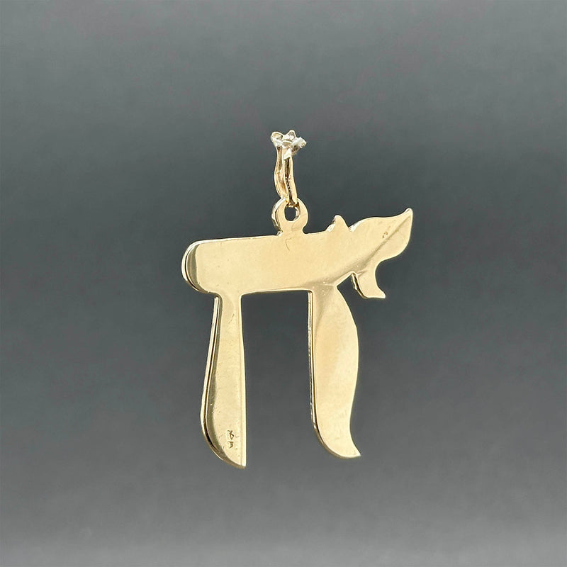 Estate 14K Y Gold Chai Pendant