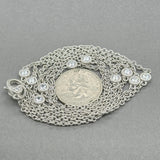 Estate Judith Ripka SS CZ Station 36” Necklace