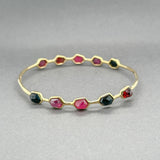 Estate Ippolita 18K Y Gold Gelato 9.10ctw Garnet Bangle Bracelet