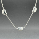 Estate Tiffany & Co. SS Peretti Triple Bean Station Necklace