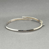 Estate 14K W Gold 0.68ctw I/SI1 Diamond Bangle Bracelet