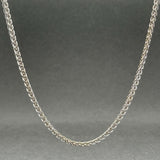 Estate 14K W Gold 2.1mm 18.75” Wheat Chain