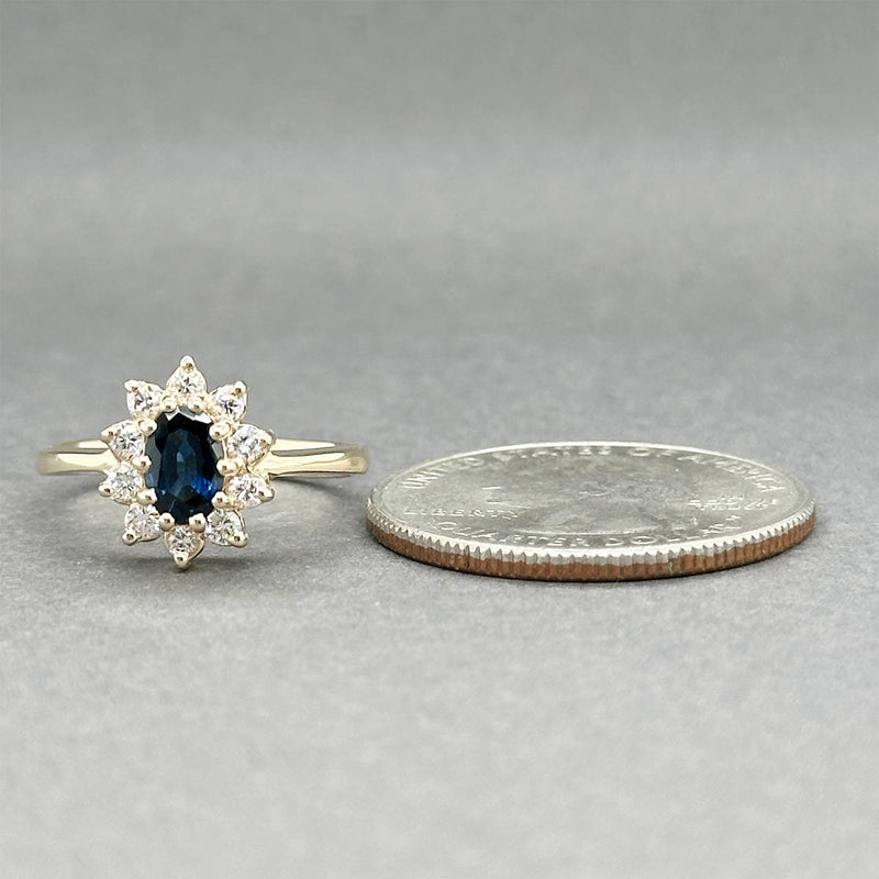 Estate 14K Y Gold 0.74ctw Sapphire & Diamond Ring