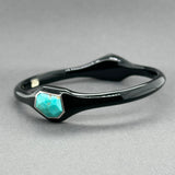 Estate Ippolita SS Black Resin & 13.32ctw Turquoise Bangle Bracelet