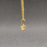 Estate 14K Y Gold 0.39ct G/VS2 Diamond Solitaire Pendant