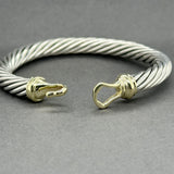 Estate David Yurman SS 14 Buckle Classic Cable Bangle