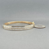 Estate 14K Y Gold 3.05ctw Diamond Bangle Bracelet
