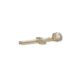 14K Y Gold V Design Hollow Dia Cut Cross 20mm x 11.5mm