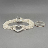 Estate Tiffany & Co. SS Multistrand Heart Toggle Bracelet