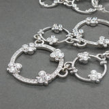 Estate Judith Ripka 18K W Gold 5.80ctw Diamond Garland Circle Necklace