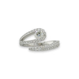 18KW Gold 0.78ctw J/SI1 Open Diamond Ring