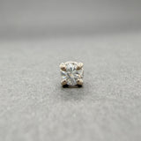 Estate 14K W Gold 0.09ct I/VS2 Diamond Single Stud Earring