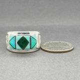 Estate SS Multigemstone Inlay Ring