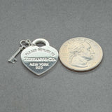 Estate Tiffany & Co. SS Heart & Key Pendant