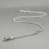 Estate 14K W Gold 4.41mm Curb Link Station Anklet