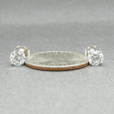 Estate 14K W Gold 1.28ctw G-H/SI1 Diamond Stud Earrings