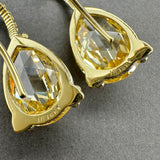 Estate Judith Ripka 18K Y Gold 20.74ctw CZ Drop Earrings