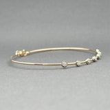 Estate 14K Y Gold 0.10ctw G-H/VS2-SI1 Diamond Bangle Bracelet