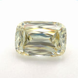 Estate 3.81ct Fancy Light Yellow/VVS2 Lab-Created Cushion Cut Loose Diamond IGI