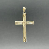 Estate 14K Y Gold 36.68mm Cross Pendant