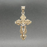 Estate 14K TT Gold Crucifix Pendant