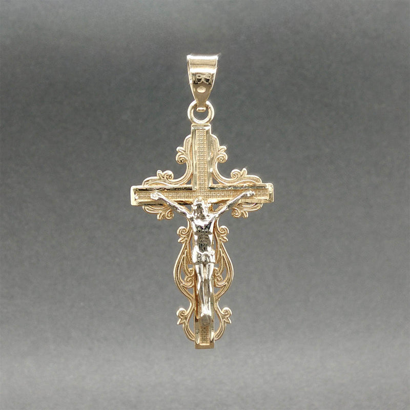 Estate 14K TT Gold Crucifix Pendant