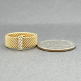 Estate Tiffany & Co. 18K Y Gold 0.07ctw F-G/VS2-SI1 Diamond Somerset Ring