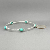 Estate Ippolita SS 9.55ctw Turquoise Rock Candy Bangle Bracelet
