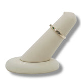 14K Y Gold 0.12ctw Emerald 0.08ctw G/SI1 Milgrain Diamond Band