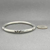 Estate SS Hollow Bangle Bracelet