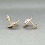 Estate 14K Y Gold 2.48ctw Moonstone Stud Earrings