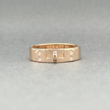 Estate Hermes 18K R Gold Diamond Small Kelly Ring