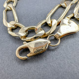 Estate 14K Y Gold 7.2mm Figaro Bracelet
