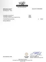 Estate Effy 14K W Gold 3.38ct Enhanced Sapphire & 0.38ctw Diamond Ring