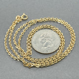 Estate 18K Y Gold 2.3mm 24” Cable Chain