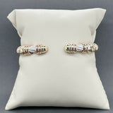 Estate SS 14 0.06ctw Diamond Cuff Bracelet