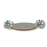 14K W Gold 4.00ctw F/VS1 Lab-Created Diamond Martini Set Earrings