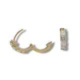 18K Y Gold 0.70ctw G/SI1 Diamond Hoop Earrings