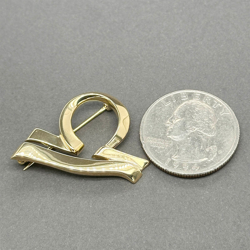 Estate Tiffany & Co. 18K Y Gold Picasso Libra Pin