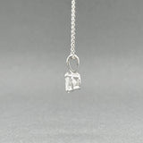 Estate 14K W Gold 0.74ct D/VS1 Diamond Pendant GIA
