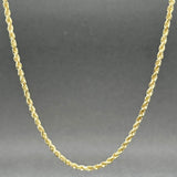 Estate 14K Y Gold 2.01mm 30.5” Rope Chain