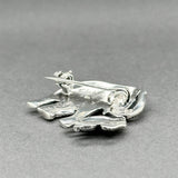 Estate SS Marcasite Mom & Baby Elephant Pin