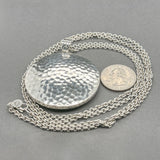 Estate John Hardy SS Hammered Disc Pendant