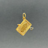 Estate 18K TT Sardine Can Pendant