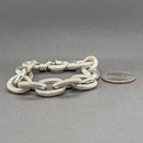 Estate SS 15.4mm Knurled Cable Bracelet
